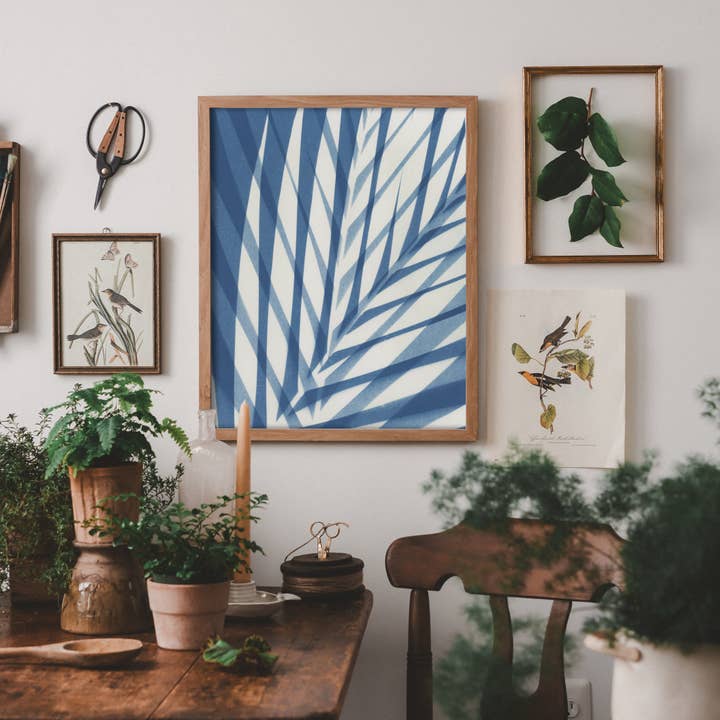 Sun Palm | Botanical Cyanotype Art Print for wholesale by Atwater Designs