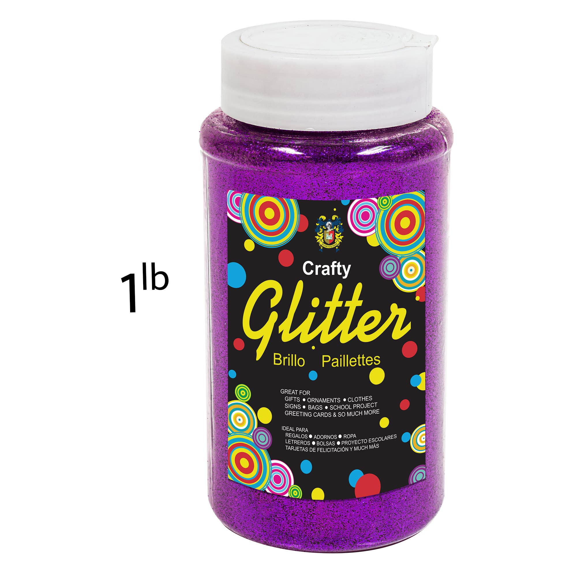 Fine Craft Glitter 1 LB Bottle - Purple for wholesale on Faire1