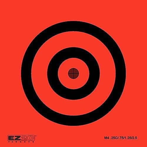 EZ2C Targets - Wholesale Sporting Accessories - 25 EZ2C Mini Shooting Targets Bright Fluorescent Self-Adhesive 3.5"x3.5" (25 count)16