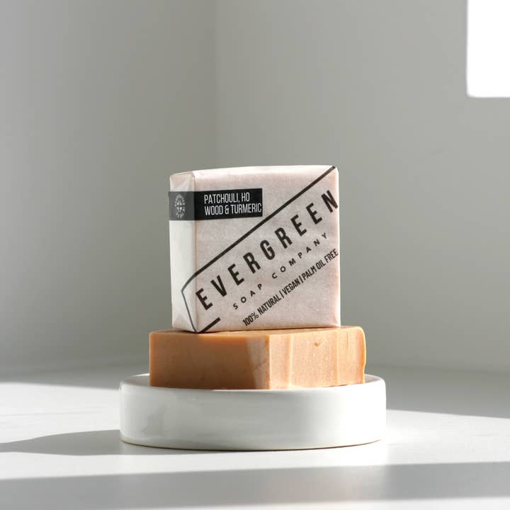 Evergreen Soap Company – wholesale Bar Soap – Patchouli, Ho Wood & Turmeric 100% Natural Soap