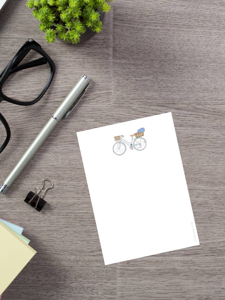 Coastal Bicycle Notepad | 4.5 x 6" for wholesale by Upstate Design Studio
