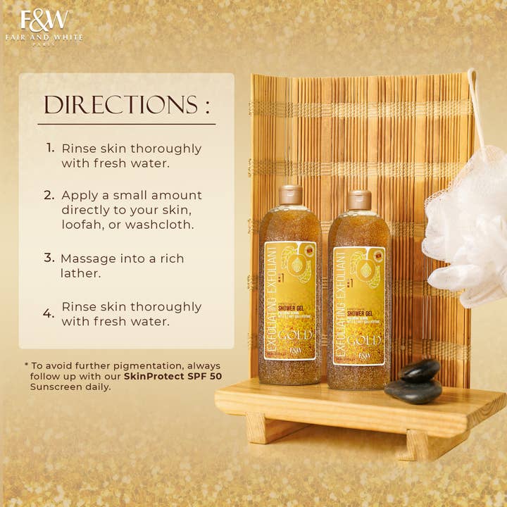 Mitchell Brands - Venta al por mayor Exfoliante corporal - Gel exfoliante de ducha Fair & White Gold NEW - Invigor5