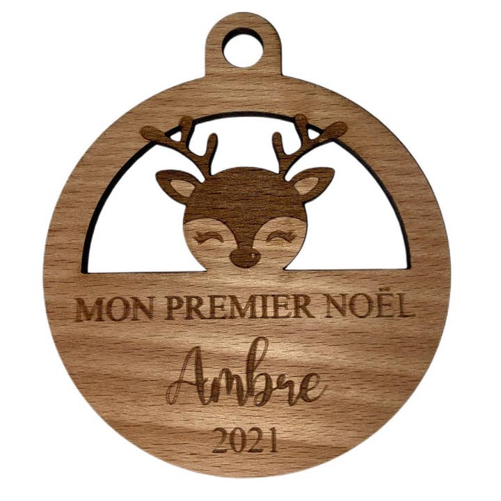ATELIER MFK - Wholesale Ornament - Personalized Christmas bauble "My First Christmas"1