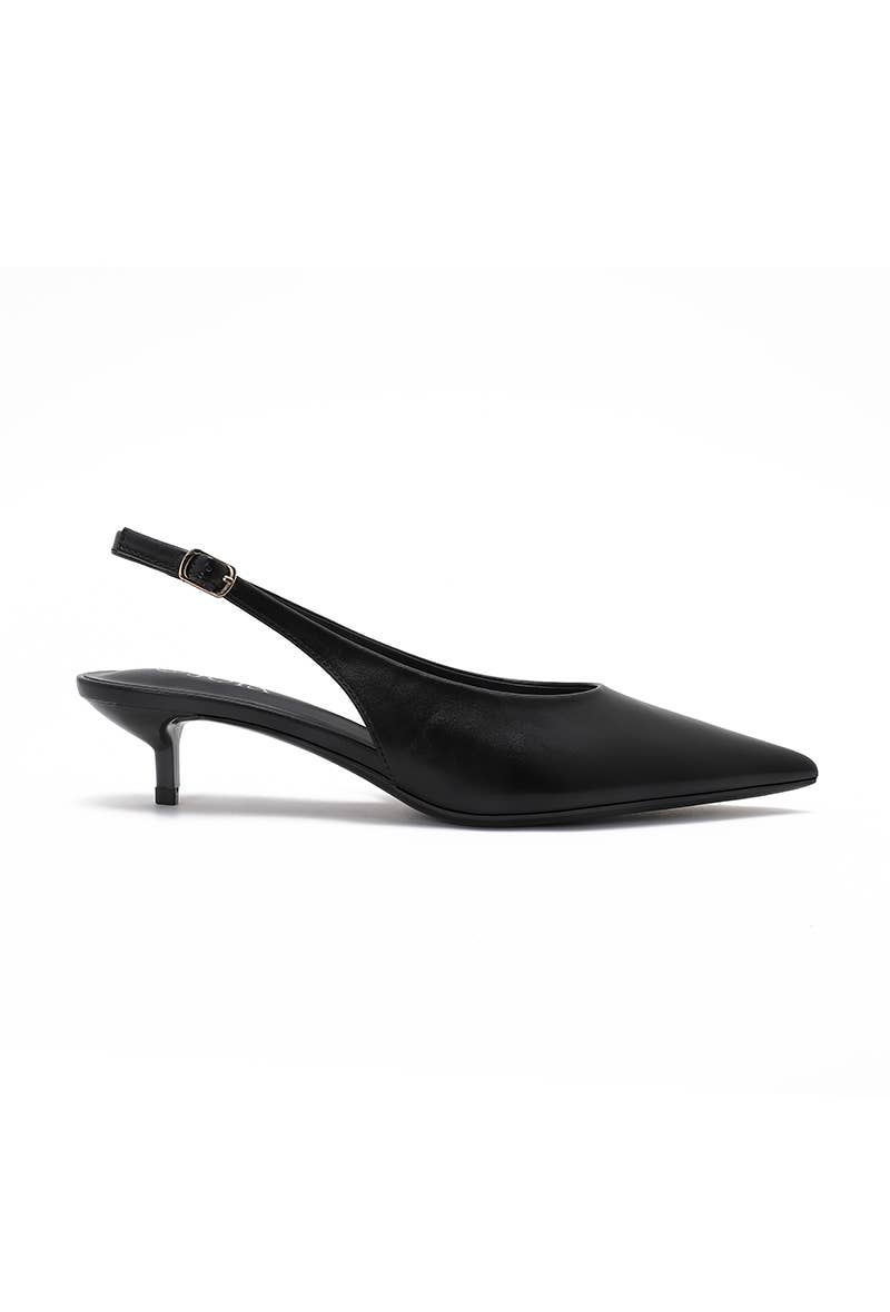 Joia Paris - Wholesale Low Heels - Women's - Pointed toe slingback pump, small thin heel H8-1021E3