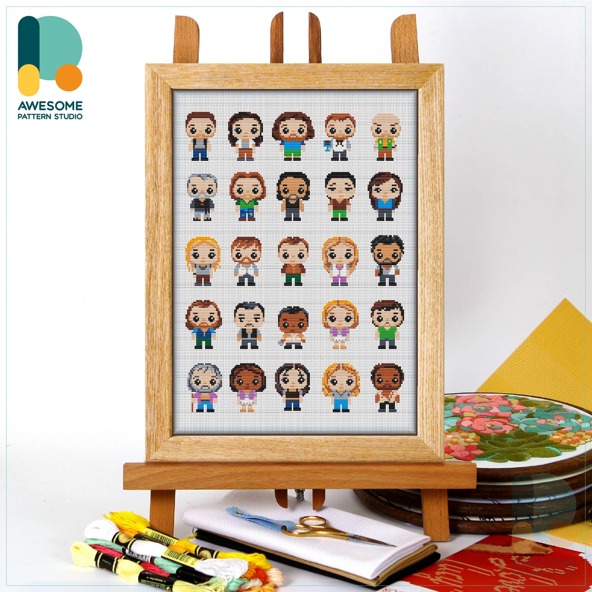 Awesome Pattern Studio – Material para bordar/ponto de cruz por atacado – CS1795 Lost Collection, Kit de ponto cruz contado0