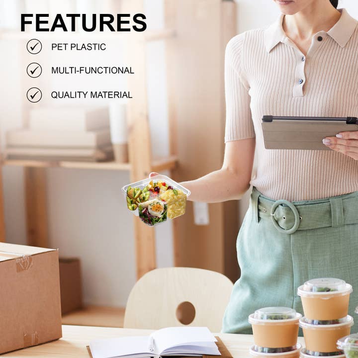 MT Products - Wholesale Food Storage Container - MT Products Plastic Bento Box Meal Prep Container, 15 Pieces