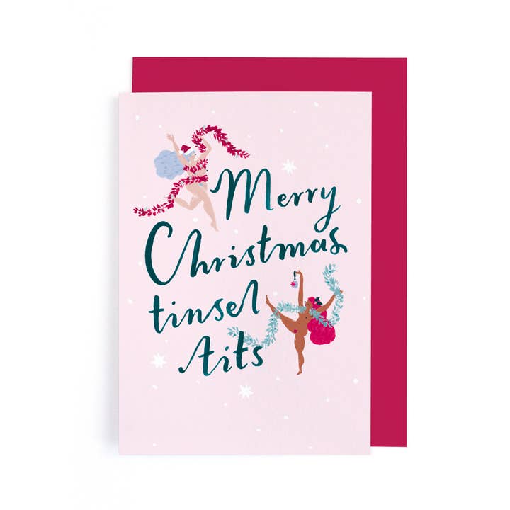Sister Paper Co. – wholesale Christmas card – Tinsel Tits Christmas Card | Funny Christmas Card | Feminist5