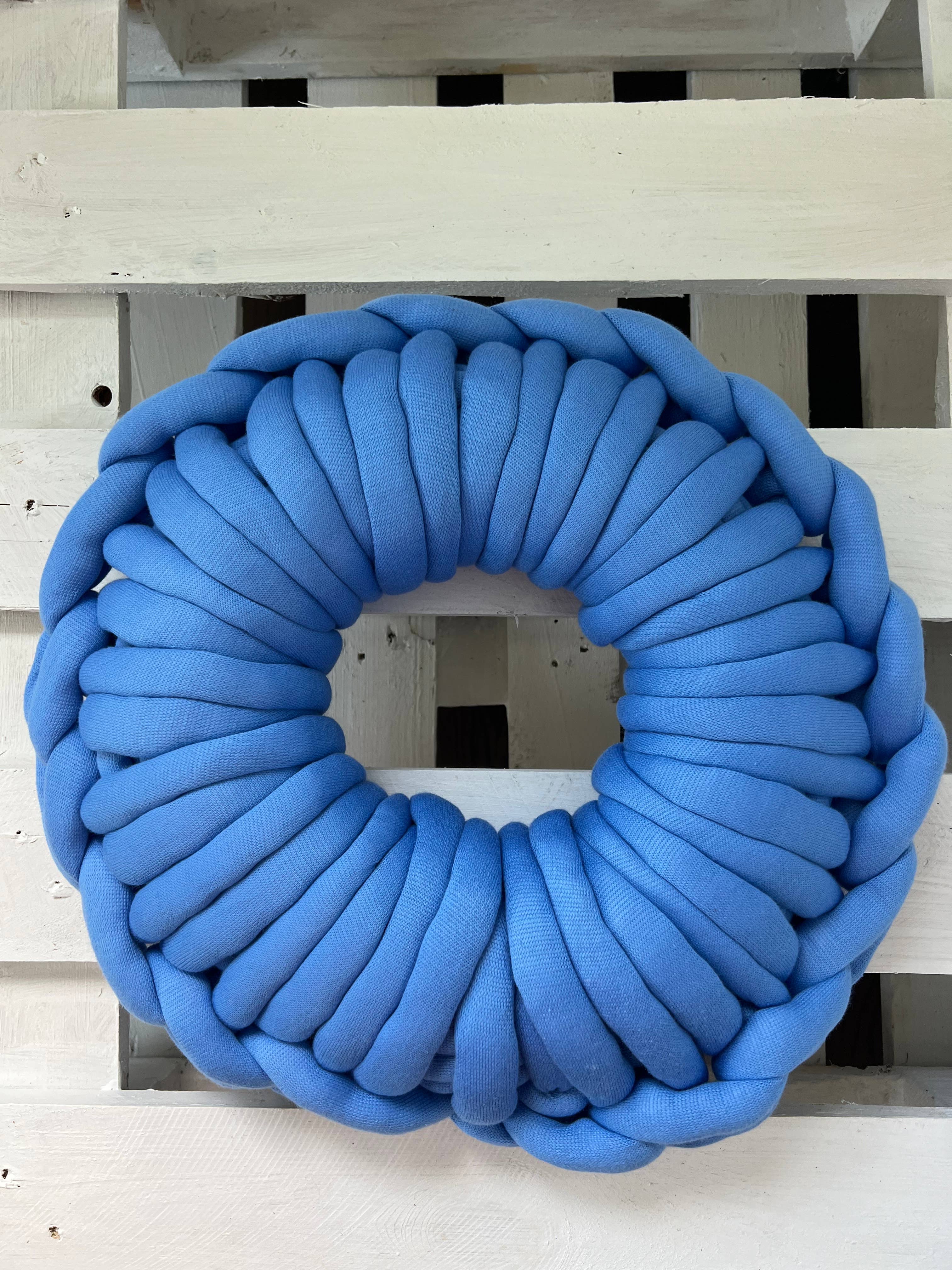 woolexperts – wholesale Throw/decorative pillow – Chunky knit pillow Donut pillow round Vegan Chunky12