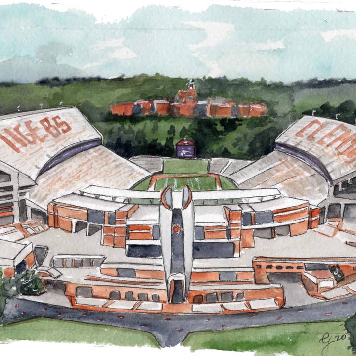 Grace Langdon Art - Wholesale Disposable Napkin - Clemson Tigers Tailgate Cocktail Napkins1