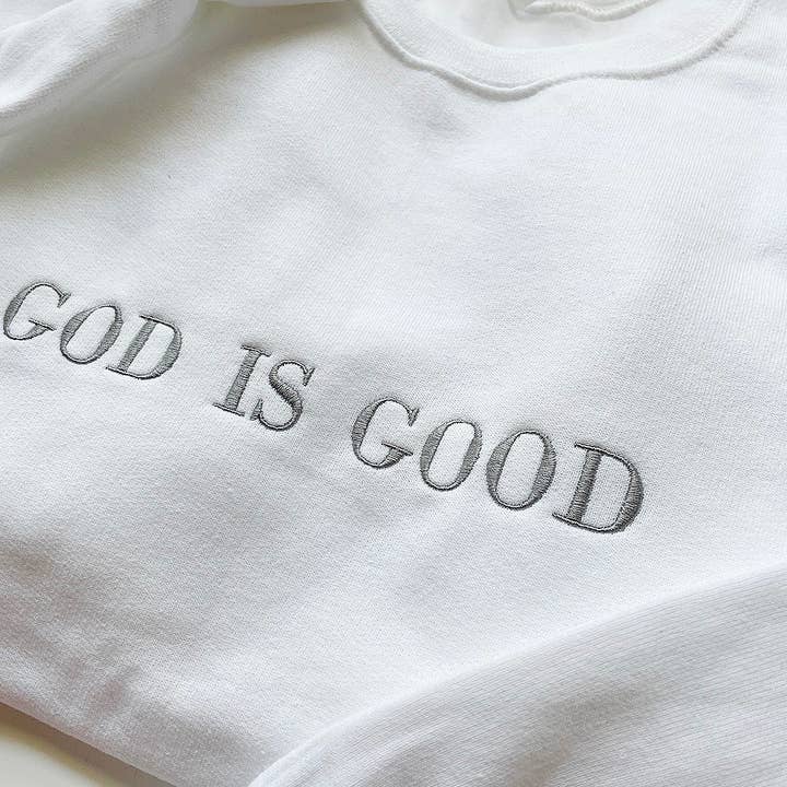 GOD IS GOOD embroidered sweatshirt and other Purchase Wholesale embalagem presente. Free Returns & Net 60 Terms on Faire trending on Faire.