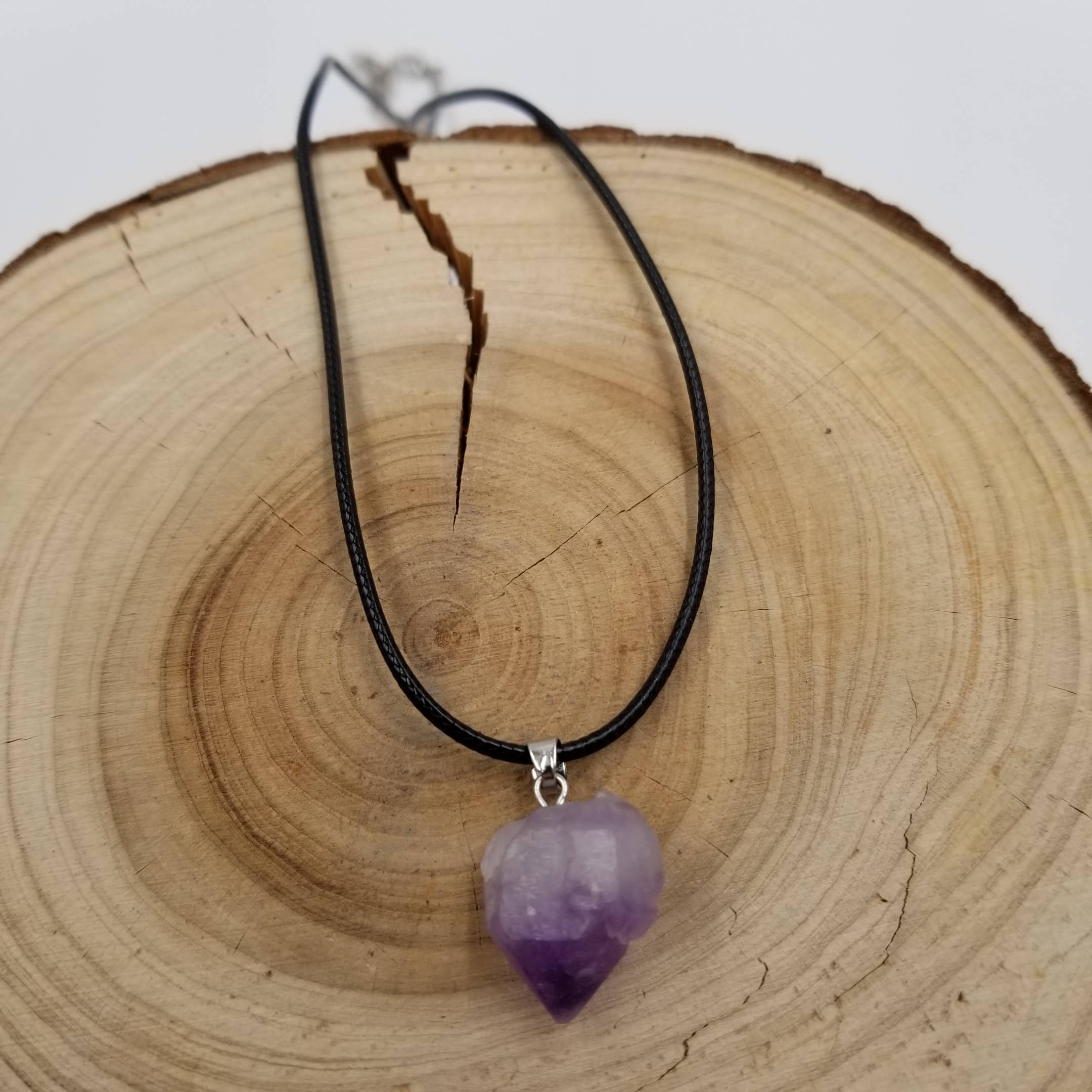 CHAKRA JEWELRY - Wholesale Pendant/Charm Necklace - Natural Amethyst Pendant Necklace1