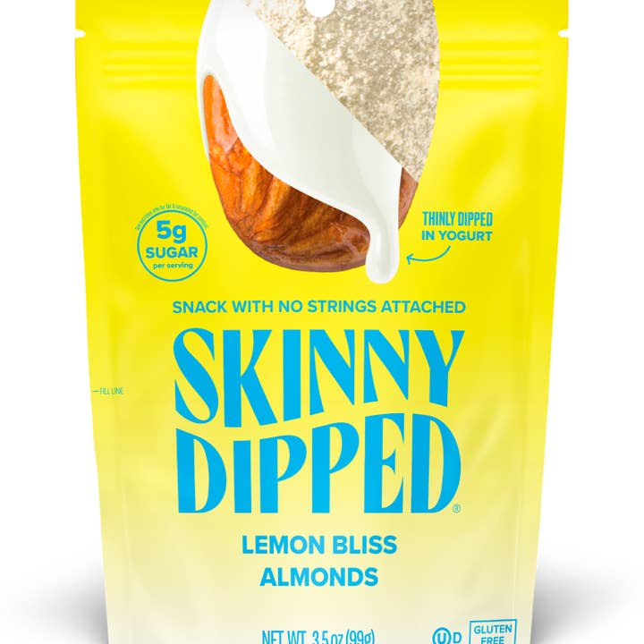 Lemon Bliss Almonds Pouch, 3.5oz for wholesale by SkinnyDipped