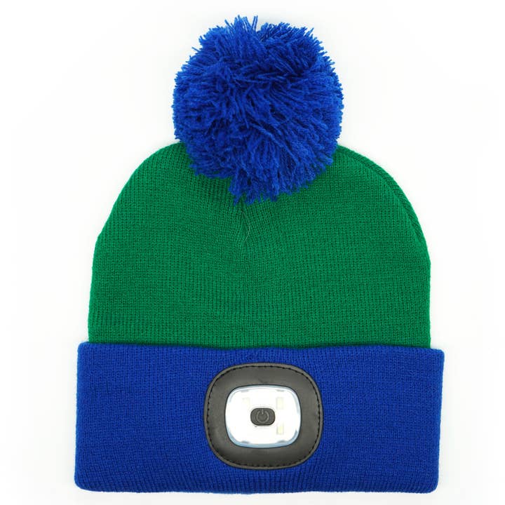 DM Merchandising - Wholesale Beanie - Kids - Night Scope Kid's Rechargeable Led Pom Hat Open Stock