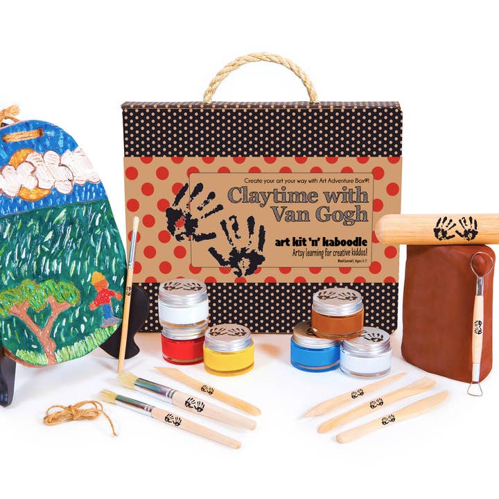 Art Adventure Box® - Wholesale DIY craft kit – Child - Claytime with Van Gogh | Creative Kiddos8