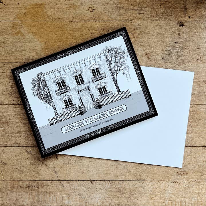 The Haunted Mercer Williams House Greeting Card for wholesale by L. R. Fern