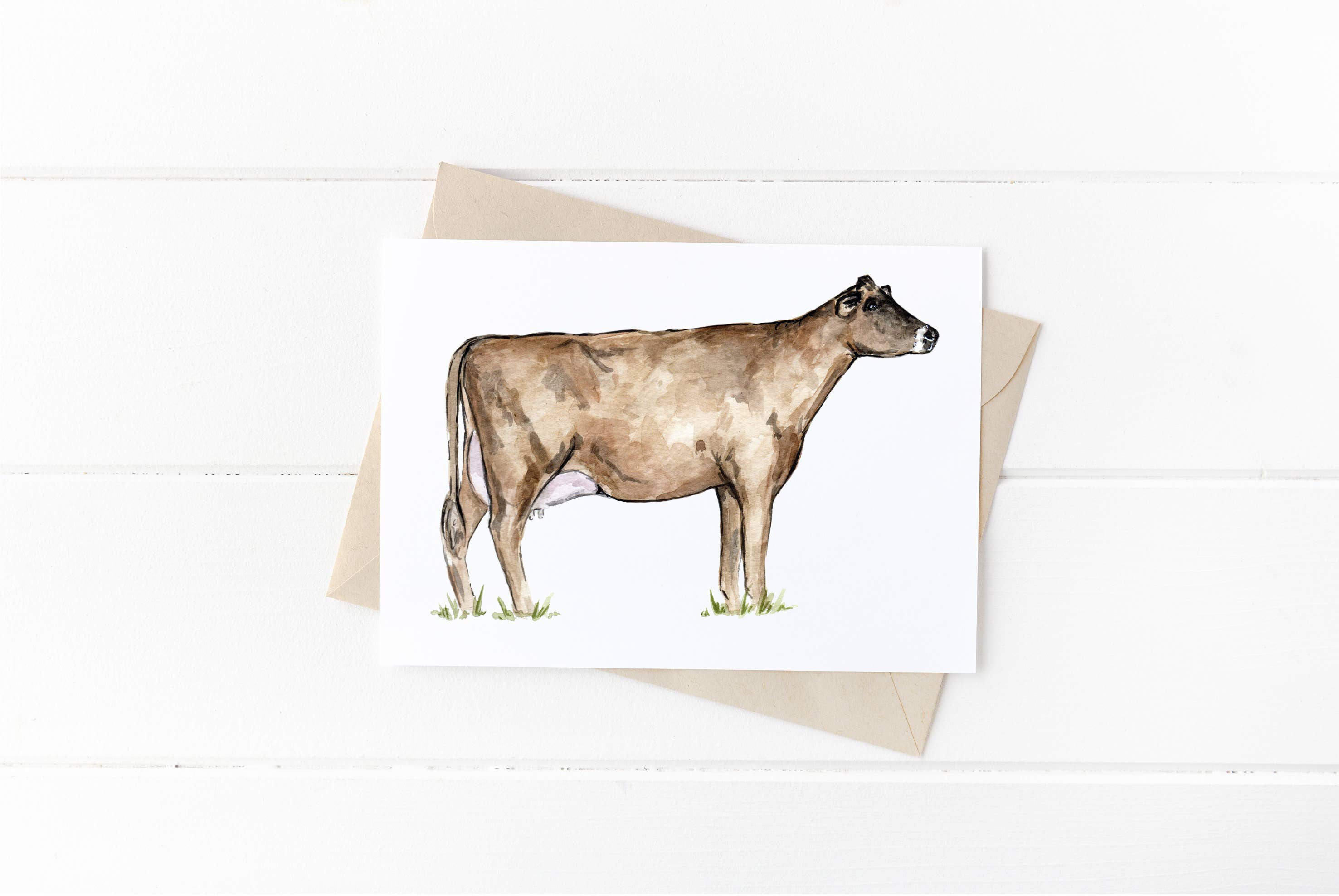 The Cranberry Finch - Venta al por mayor Tarjetas de felicitación - Tarjeta de felicitación Jersey Cow0