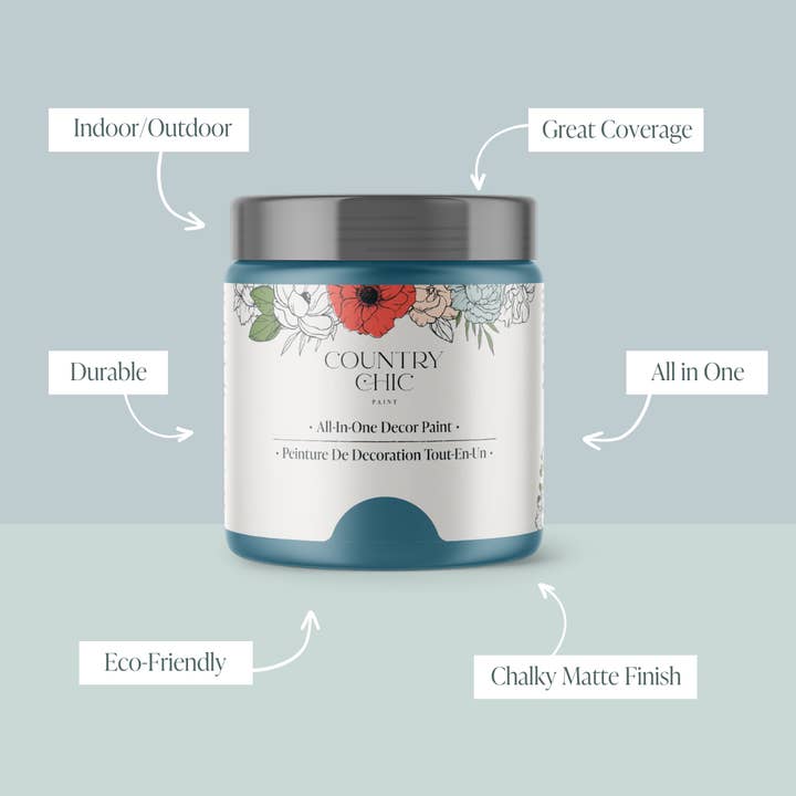 Country Chic Paint - Wholesale Furniture Wax/Paint - Tide Pool - Chalk Style Paint for Furniture & Home Decor7