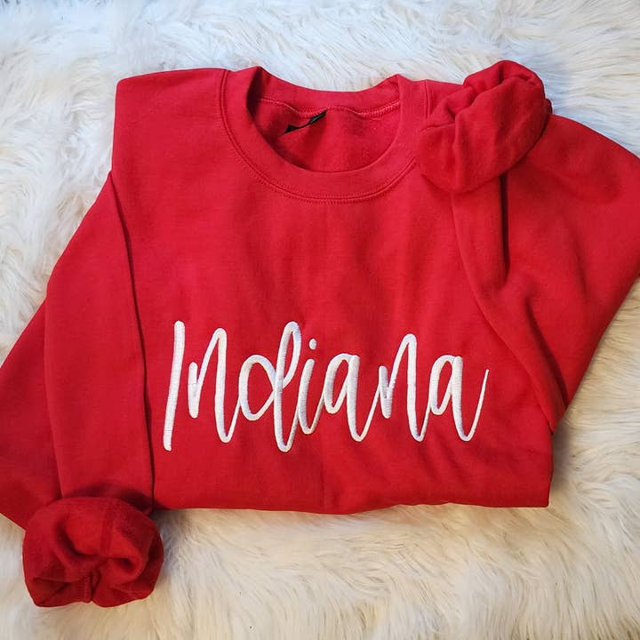 State Embroidery Sweatshirt - State Sweatshirts for wholesale by Enid and Elle