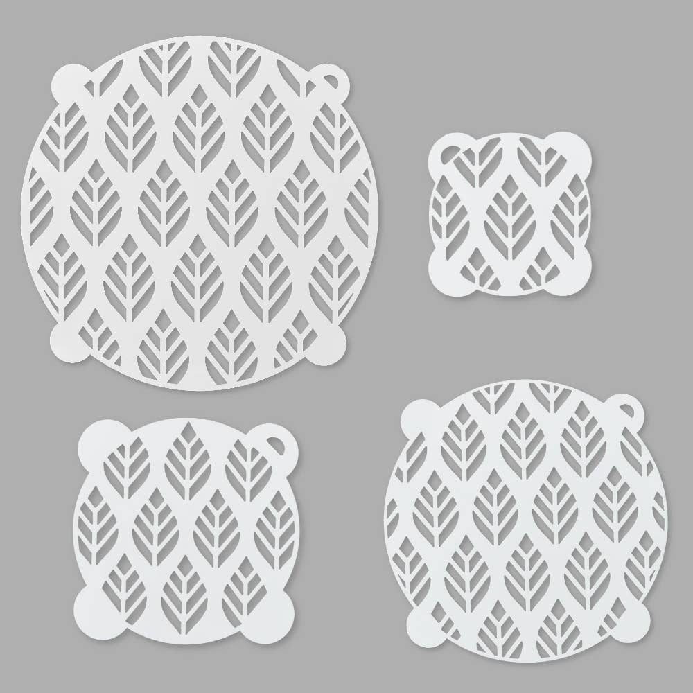 TALISMAN DESIGNS - Vendita all'ingrosso Strumento per decorazione - Set di stencil per dolci - Autunno (4 pezzi)3