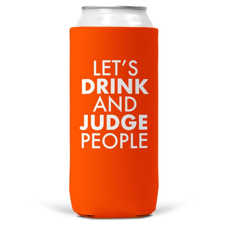 Wi-Wear - Wholesale Drink Huggers & Koozies - Let's Drink and Ju SLIM CAN Coozie/Cooler for 12oz Slim Cans4