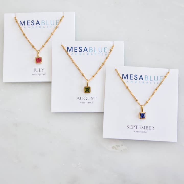 Mesa Blue - Vente Colliers à pendentif - Collier Pierre de Naissance - Imperméable4