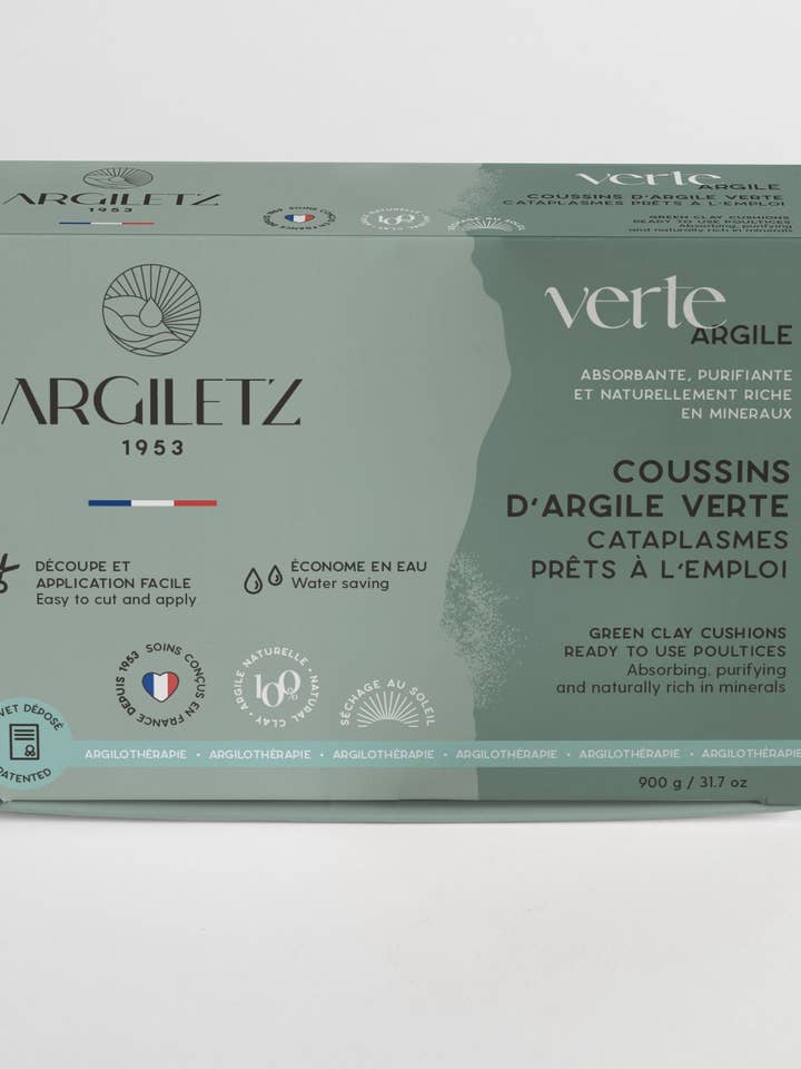 Gebrauchsfertige grüne Tonauflagen und Kissen für den Großhandel von ARGILETZ