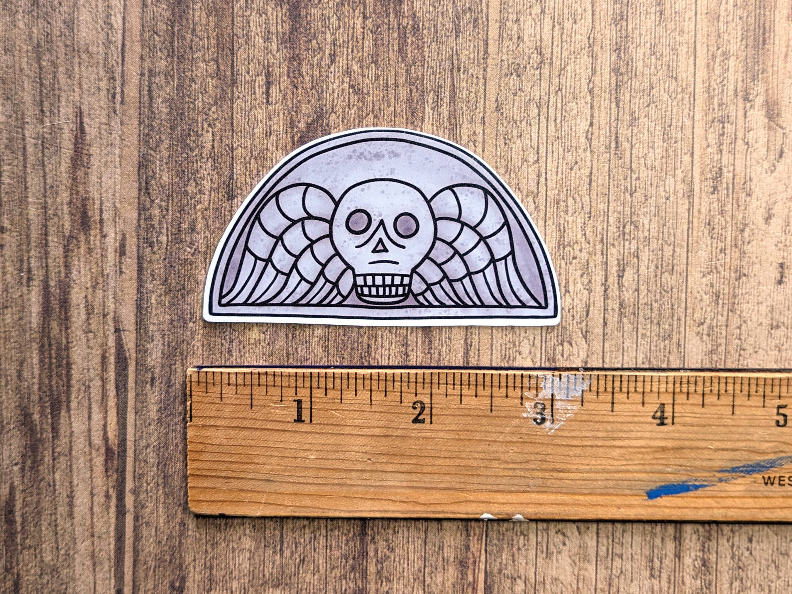 Proper Wolf - Wholesale Sticker - Deaths Head Memento Mori Vinyl Sticker Decal1