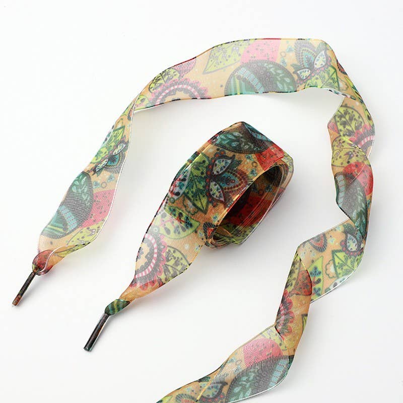 JOSSLYN by wall to wall – wholesale Skosnören - Dam – MULTI DESIGN SATIN ORGANZA SKOSNÖRE | 40SD1142