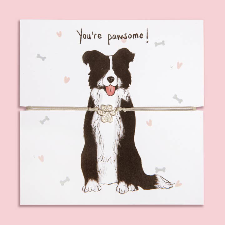 Border Collie Bracelet for wholesale by Letterbox Love Bracelets