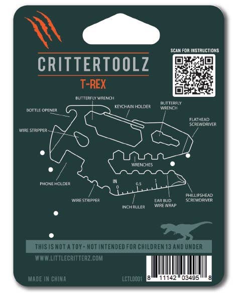 Little Critterz - Wholesale Keychain - Unisex - T-REX Multi Tool1