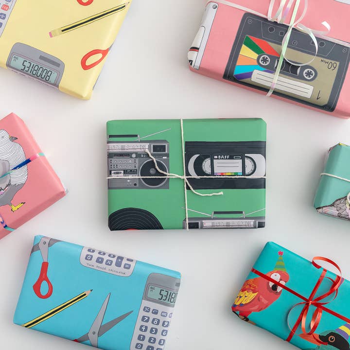 You've Got Pen On Your Face - Wholesale Flat wrap - Boobies Calculator Gift Wrap | Wrapping Paper Sheets | Craft3