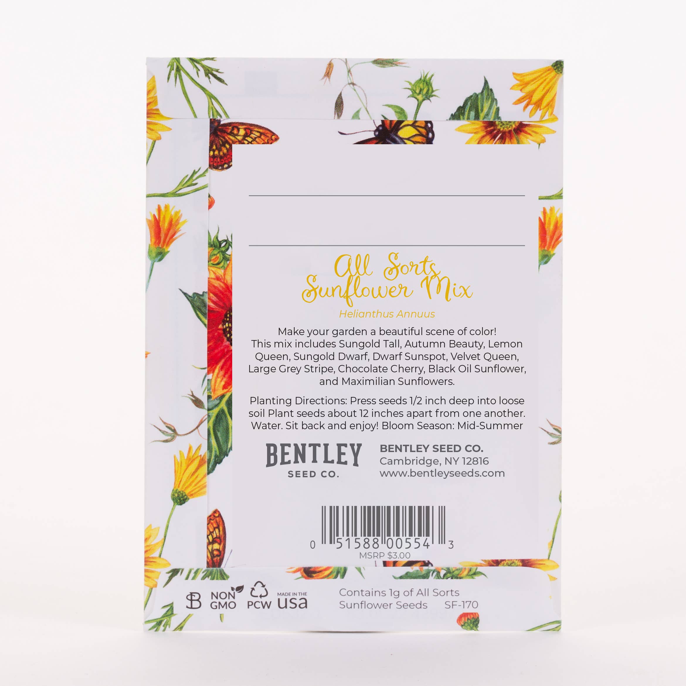 Bentley Seed Co. - Wholesale Mother's Day Card - Sunflowers For Mom - All Sorts Sunflower Seed Packets6