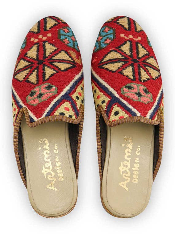 Sumak Kelim pantoffels voor heren, maat 10 voor wholesale door Artemis Design Co.