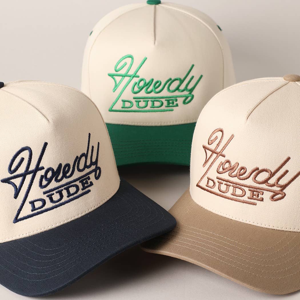 Fashion City – wholesale Baseball cap – Unisex – Howdy Dude Embroidery Two Tone Baseball Cap12