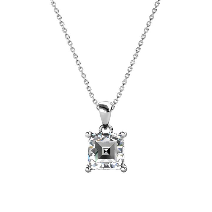 Ciondoli Simple Square - Argentato e Cristallo per la vendita all'ingrosso da parte di CARALI / MYC Paris