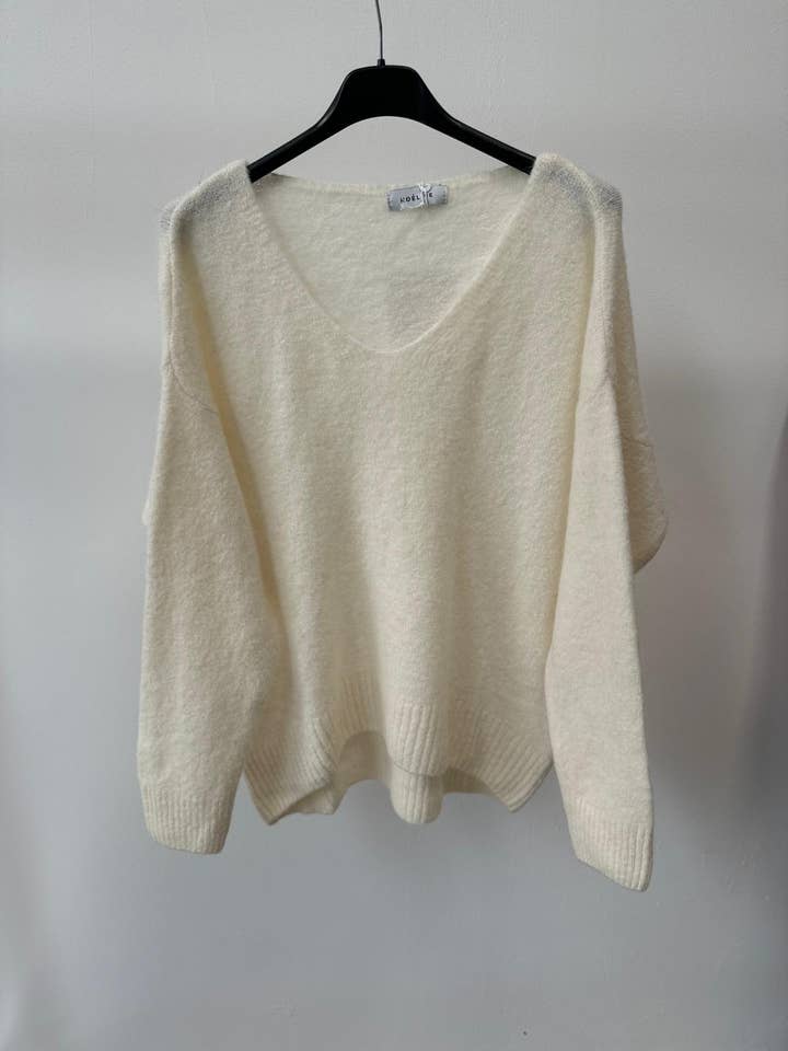 NOELINE - Wholesale Knit Sweater - Women's - Superfine alpaca sweater 761110