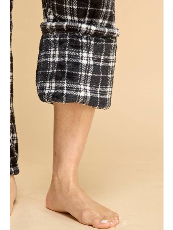 COMO MOSTRADO CALÇAS DE PIJAMA COM CORDÃO E PADRÃO XADREZ FPD S32 para venda a revendedores na Faire4