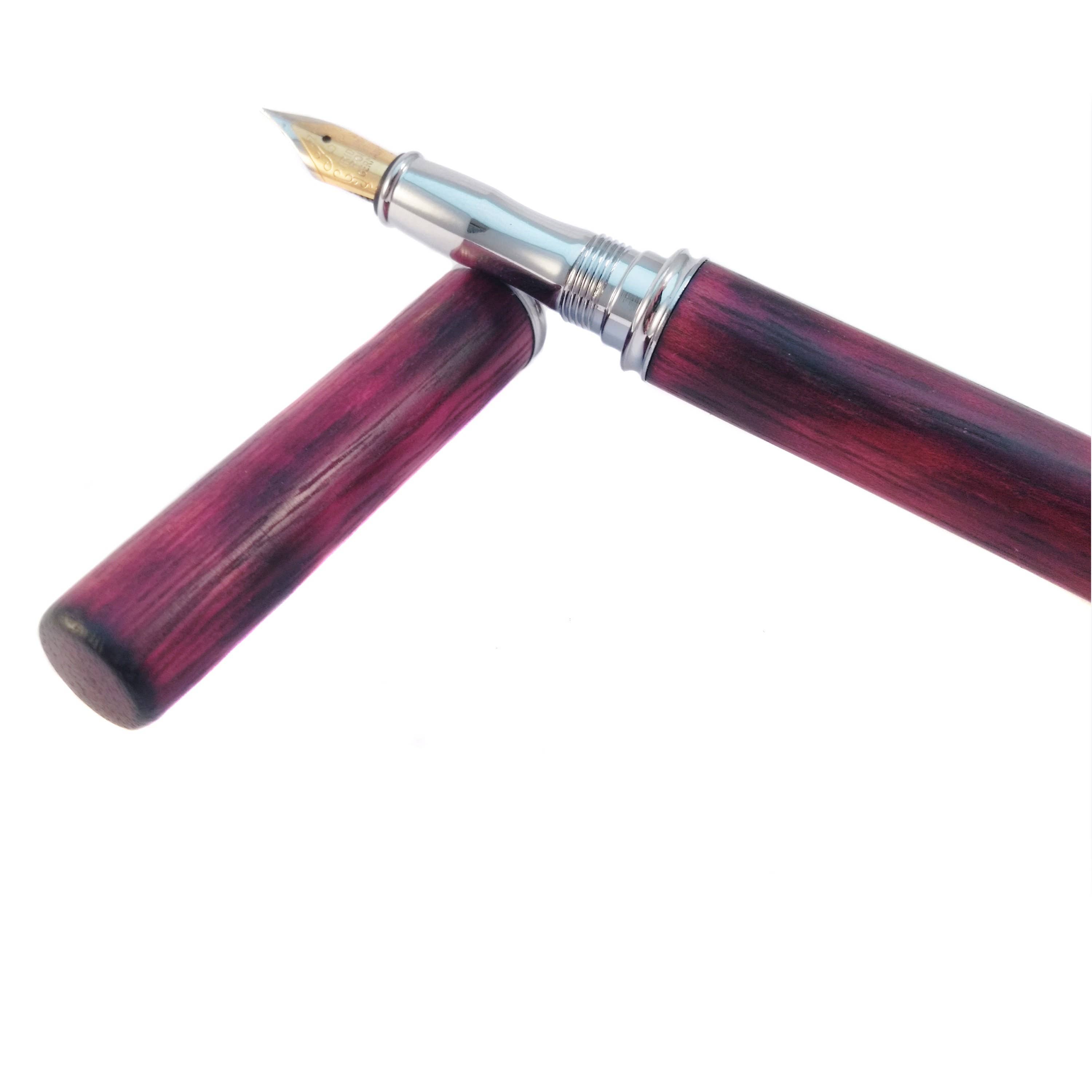 Bog and Brass – Caneta por atacado – Caneta-tinteiro de madeira Purpleheart1