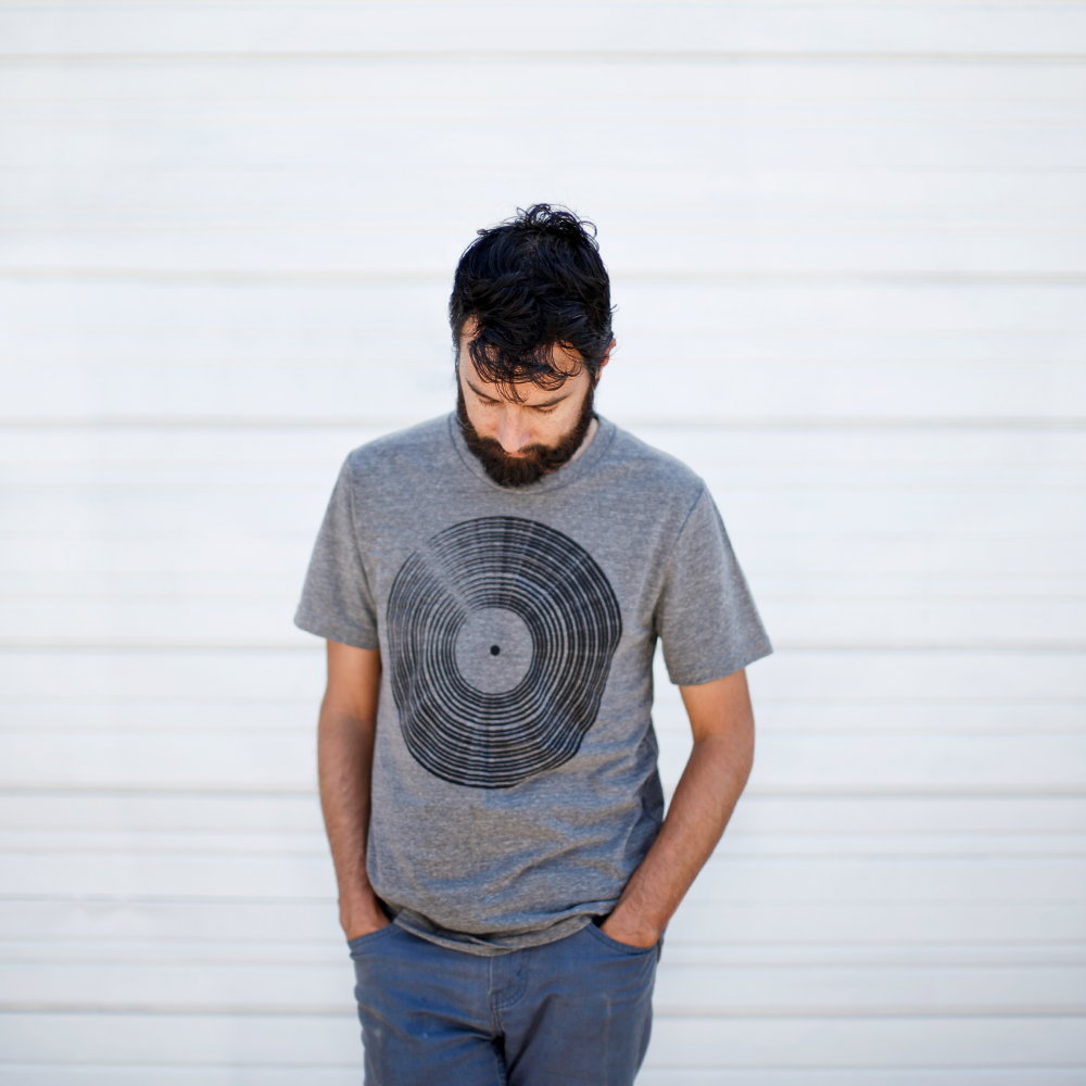 Blackbird Supply Co. - Wholesale Screen Printed T-Shirt - Men's - Vinyl Record LP Men's DJ Tee Shirt Gray Made in USA2