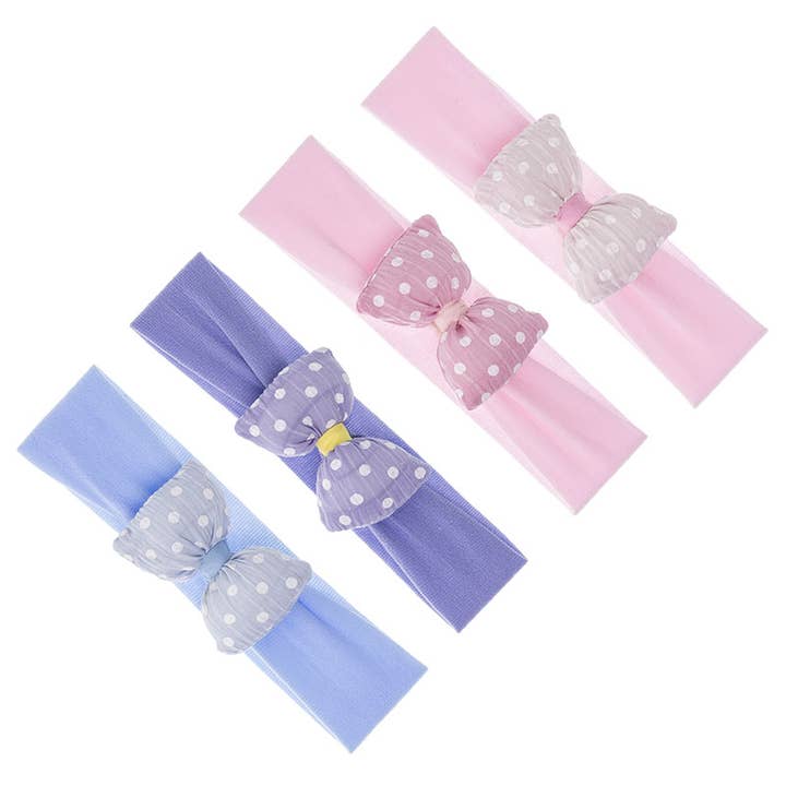 Faixa de cabeça para 0-4 anos com laço de bolinhas, acolchoado por atacado de Siena Hair Accessories