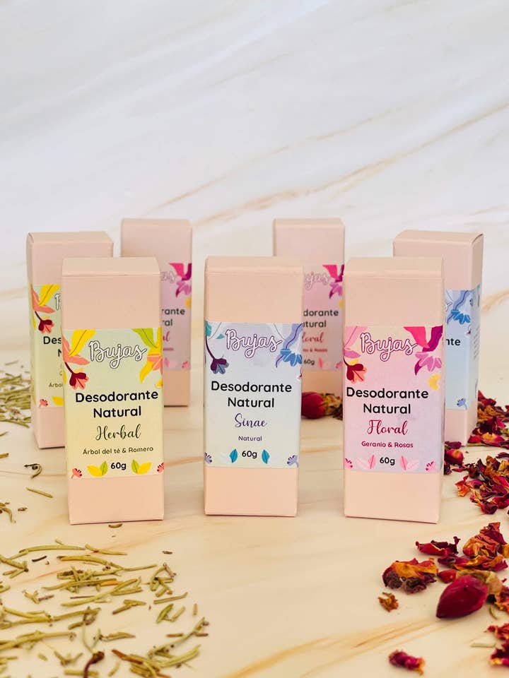 Pack de 3 Desodorantes sólidos naturales y veganos para venta al por mayor de Bujas Market