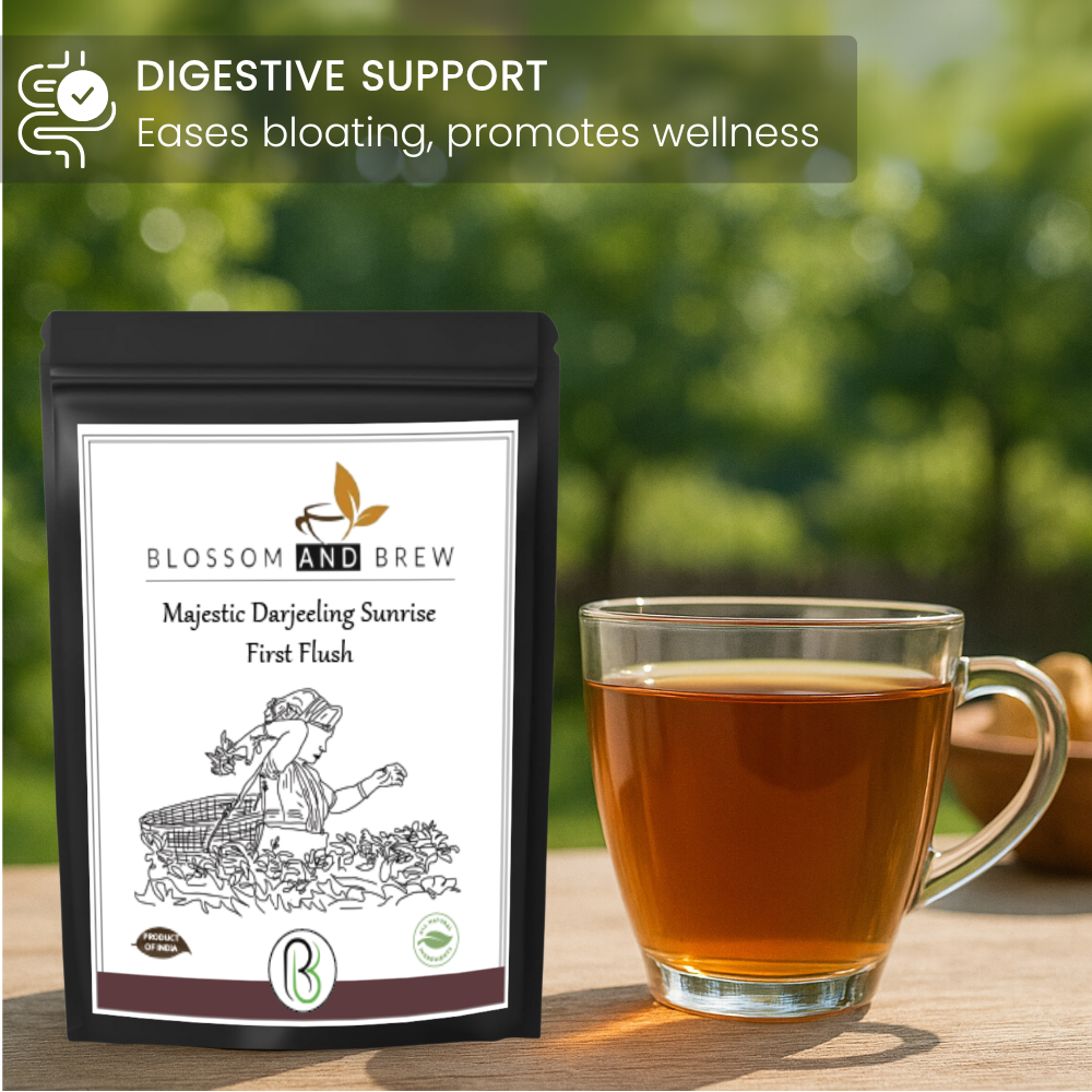 Blossom & Brew - Wholesale Loose Tea - Darjeeling First Flush Black Tea- Majestic Sunrise Notes2