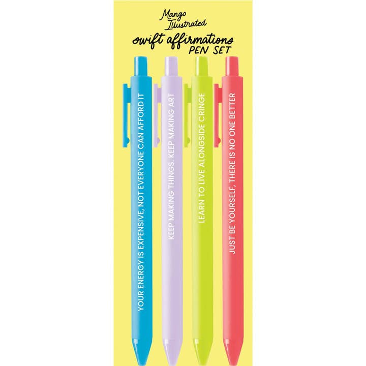 MangoIllustrated - Wholesale Pen - Swift Affirmations pen set2
