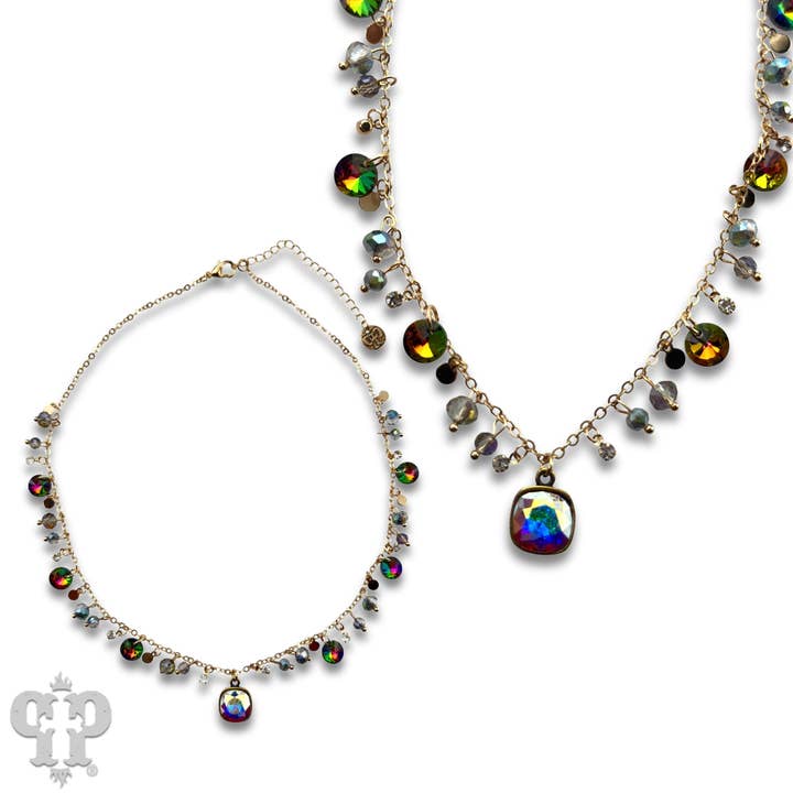 Rhinestone druppelketting met Oostenrijkse kristallen voor wholesale door Pink Panache Brands