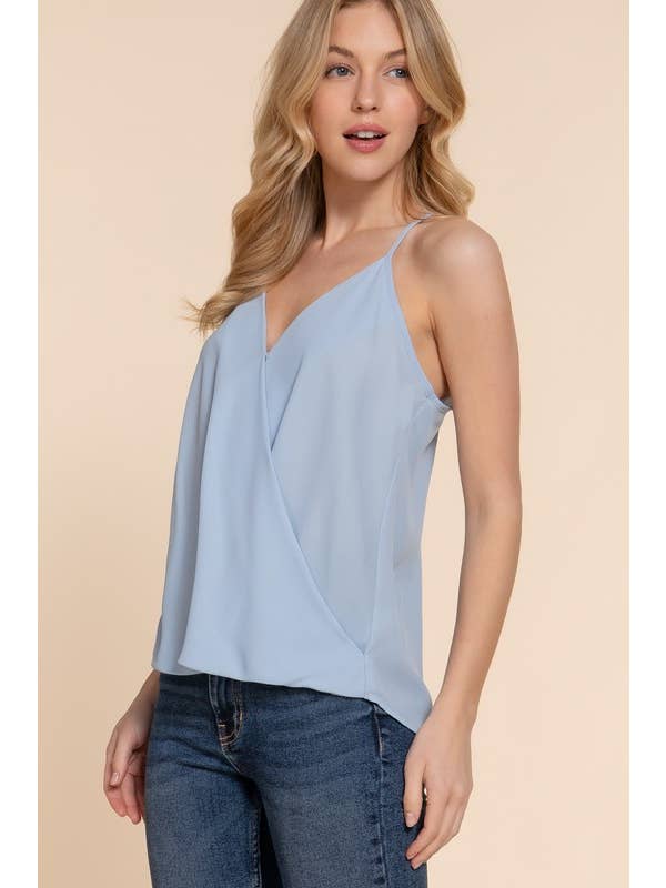Active Basic | Active USA - Wholesale Camisole - Women's - V-neck Surplice Woven Cami Top18