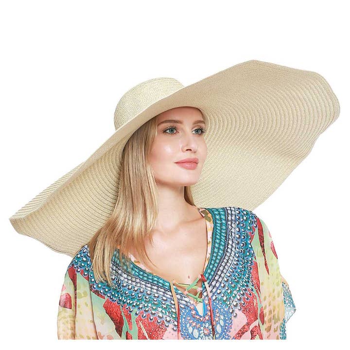 Shop Neighbors - Wholesale Straw Hat - Women's - Large Brim Straw Floppy Hay5