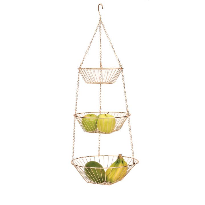 Wire Hanging Basket - Copper for wholesale by RSVP International