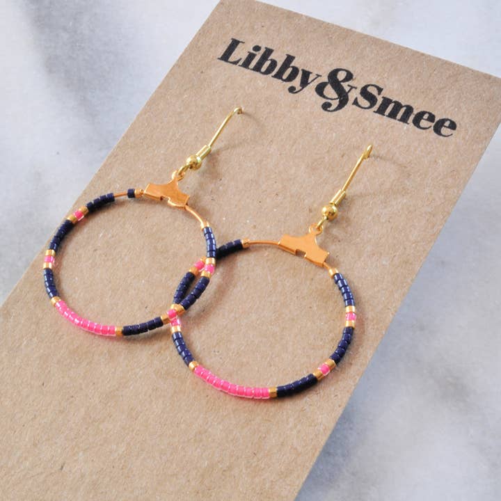 Libby & Smee - Wholesale Hoop Earrings - Small Beaded Hoop Earrings24