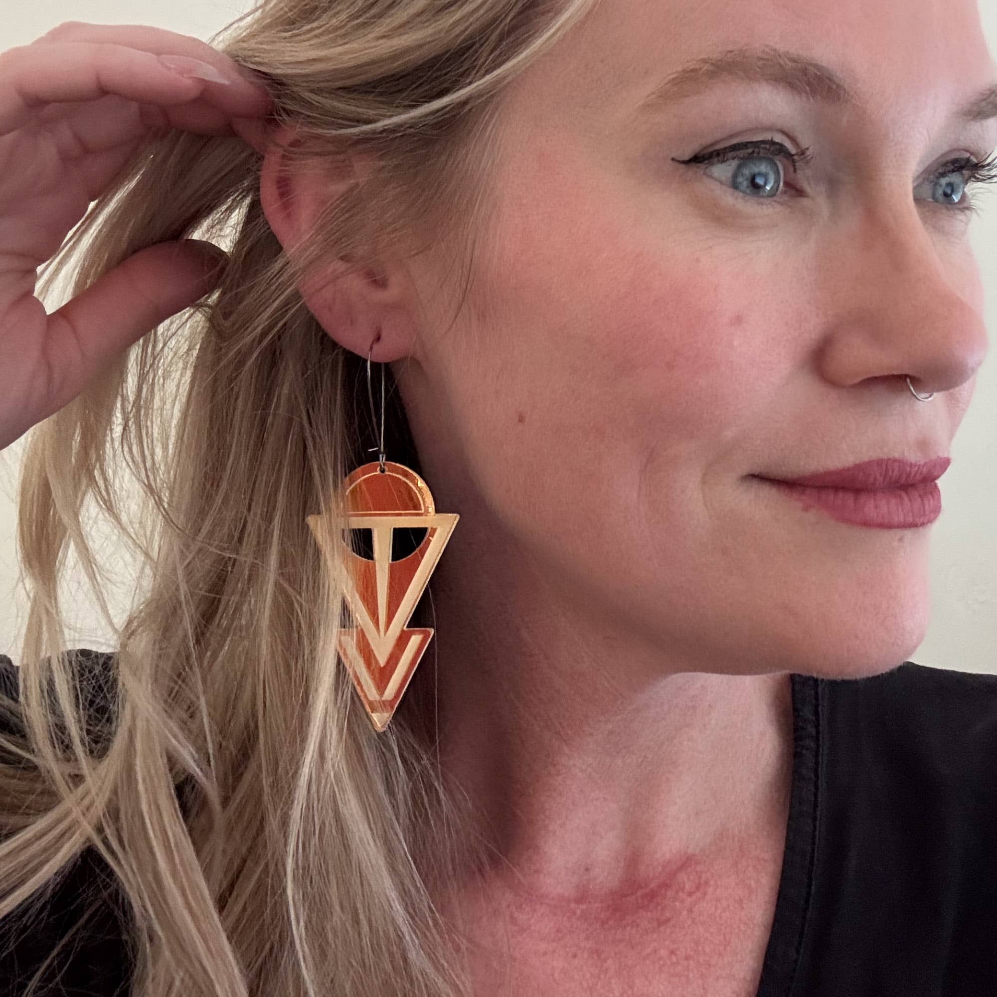 OTTI - Wholesale Dangle Earrings - Lightweight Architectural Earrings: COVEN (3 color options)14