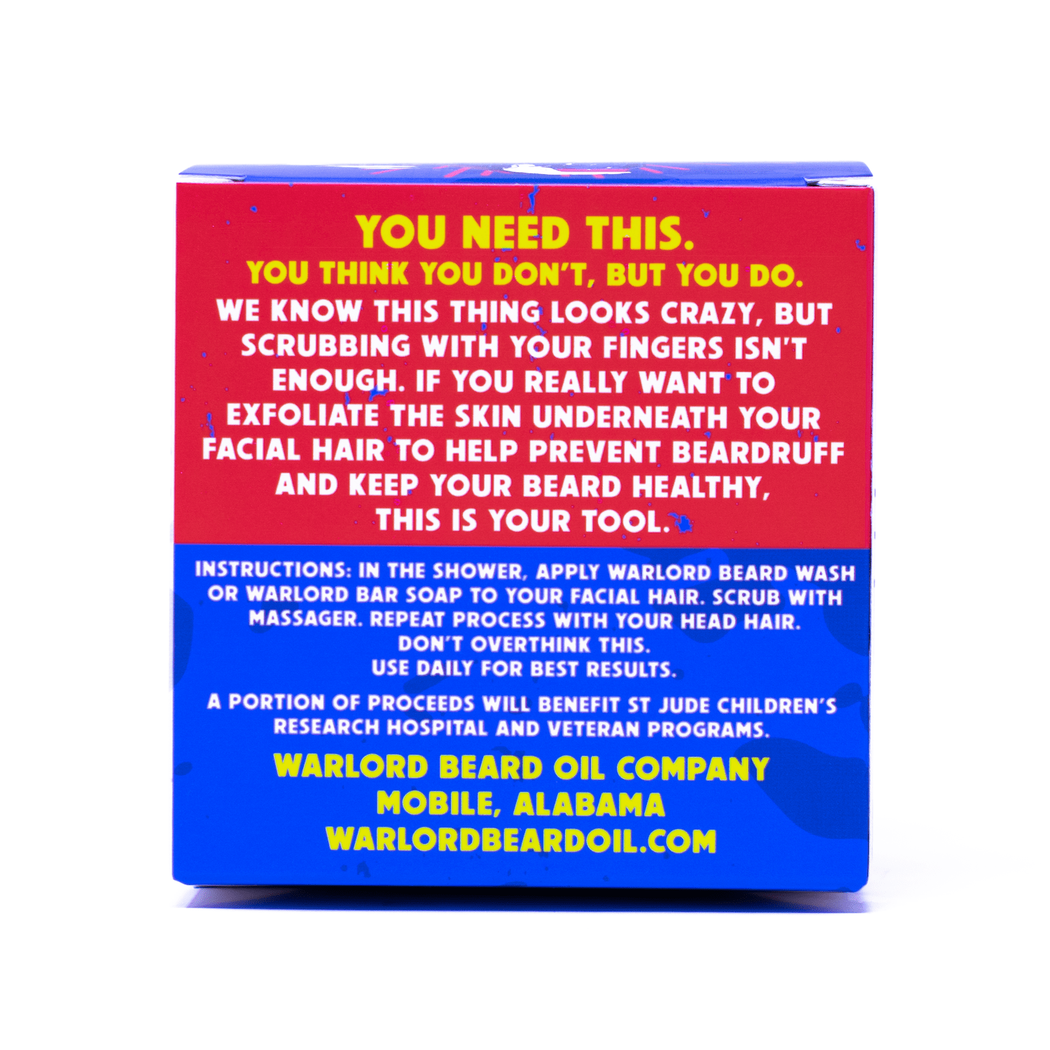 Warlord - Men's Grooming Essentials | Veteran Owned - Wholesale Head Scratcher/Massager - Exfoliating Beard and Scalp Massager4